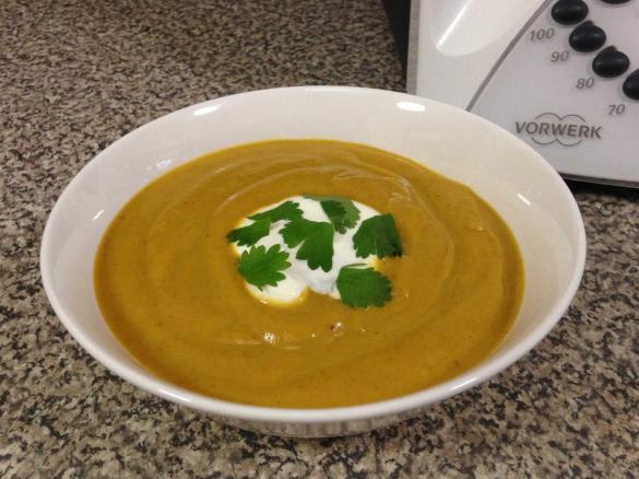 Roast Sweet Potato and Cauliflower Soup