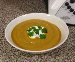 Roast Sweet Potato and Cauliflower Soup