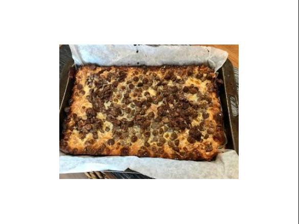 Dried apricot, coconut and almond slice