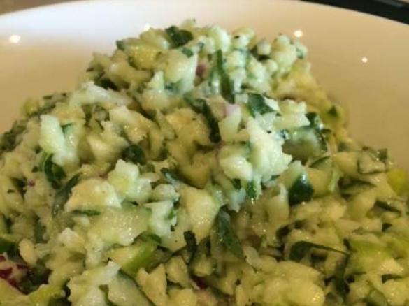 St. Patricks Day Green Salad - Cucumber, Apple & Fetta