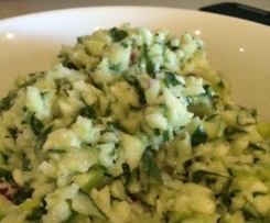 St. Patricks Day Green Salad - Cucumber, Apple & Fetta