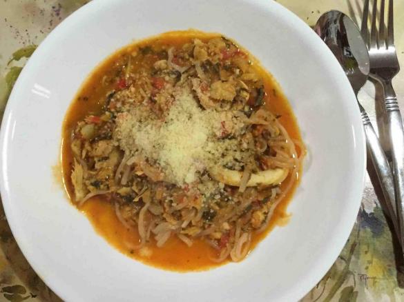 Spagetti Marinara With Konjac Noodles