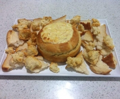 Cheese and Bacon Cob Loaf Dip