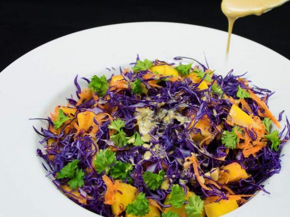 Mango and sesame coleslaw