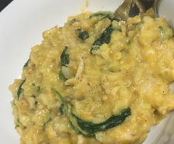 CREAMY SWEET POTATO SECRET RISOTTO spinach mushrooms parmesan