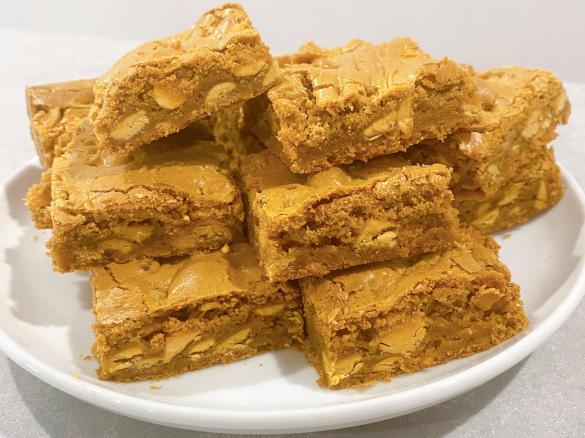 Biscoff Blondies with Caramilk Choc Chips