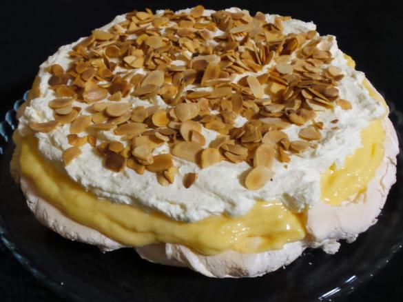 Hunters version of Nigella's Master Chef Lemon Pavlova 