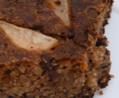 Pear, almond and chocolate cake   ( Gluten free)