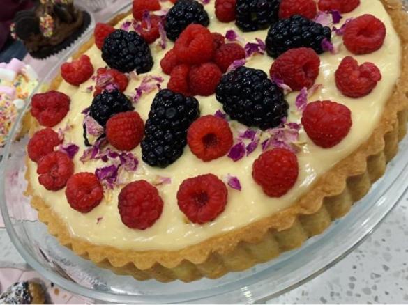 Ginger custard tart