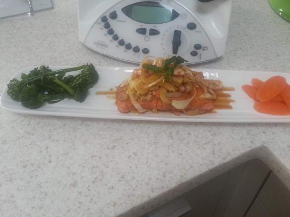 steamed fennel and salmon for one