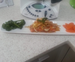 steamed fennel and salmon for one