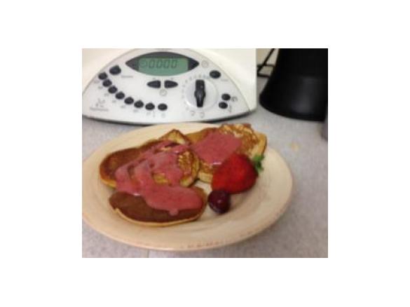 Pancakes with apple sauce