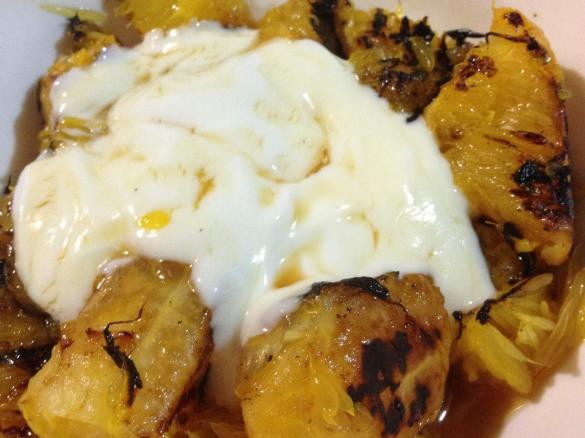 Caramalized orange with spicy syrup