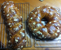 Tsoureki - Greek Easter Egg Loaf