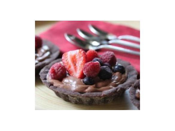 Olive Oil Chocolate Mousse Tarts