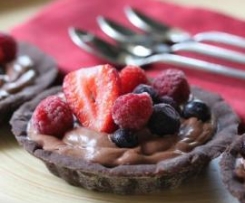 Olive Oil Chocolate Mousse Tarts