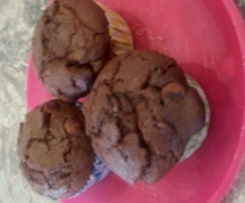 Choc Banana Choc Chip Muffins