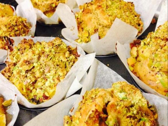Mandarin, Pistachio and Poppy-Seed Muffins 