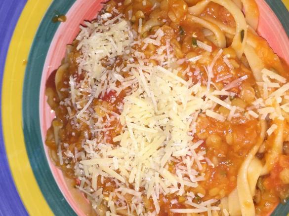 Lentil Spaghetti Bolognese
