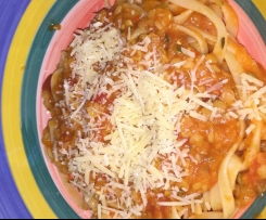 Lentil Spaghetti Bolognese