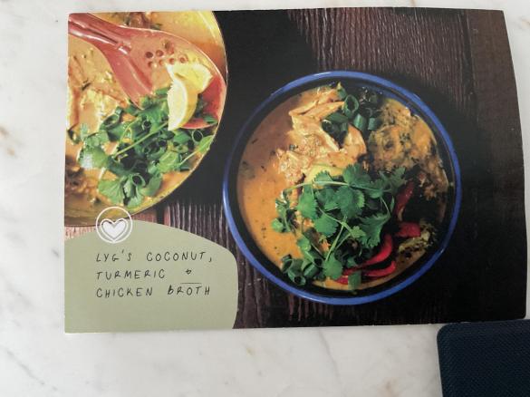 Coconut turmeric chicken broth