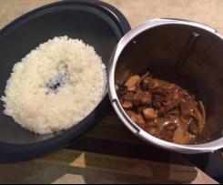 Braised pork with bamboo shoots and sticky rice