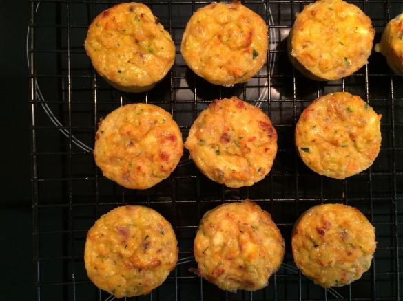 Sweet Potato, Zucchini & Feta Mini Muffins