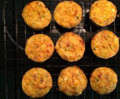 Sweet Potato, Zucchini & Feta Mini Muffins