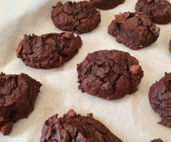 Choc Peppermint Fudgey Bean Biscuits- Egg, gluten and nut free.