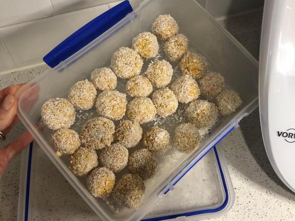 Creamy Apricot Bites (Nut Free Bliss Ball)