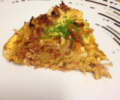 Bacon, Pesto & Spaghetti Frittata