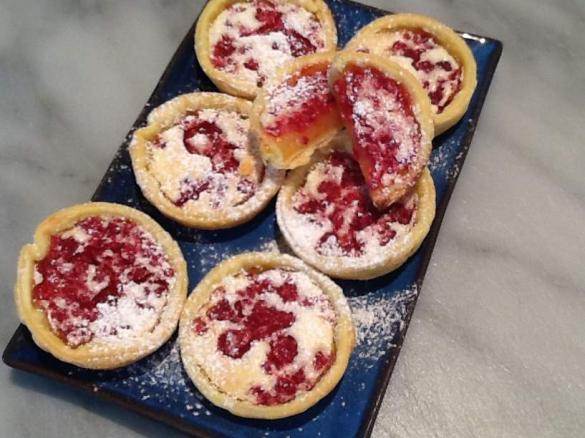 Raspberry and lemon tartlets