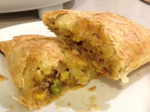 Lamb and vegetable Pastie