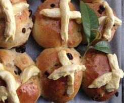 Heston Inspired Lemon Myrtle Easter Buns with Whipped Citrus Butter