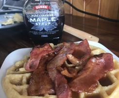 Waffles with Maple Bacon