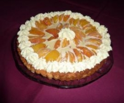 Almond Peach Flan
