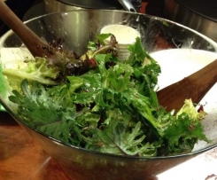 Green Salad with a Coconut and Cultured Vegetable Vinaigrette