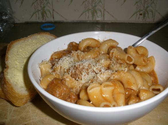 Savoury Beef and Red wine Pasta