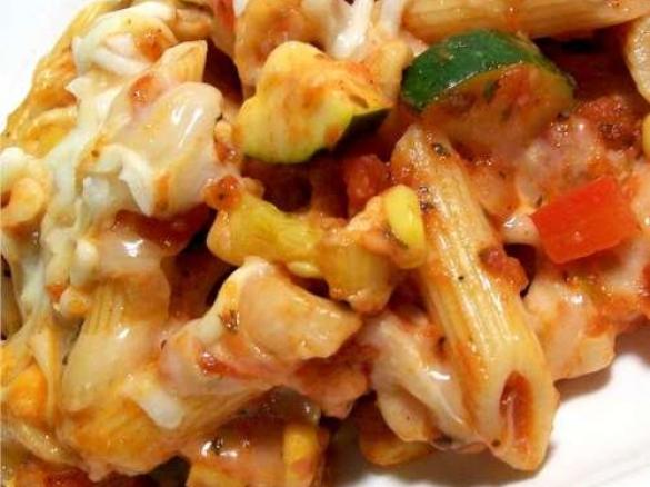 Variation Butternut pumpkin and vegetable macaroni cheese pasta bake