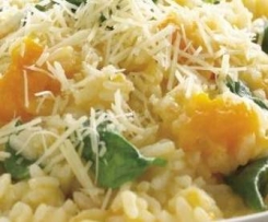 Garlic Chicken, Pumpkin & Spinach Risotto