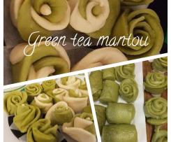Green Tea Mantou (Steam Bread - Mantou)