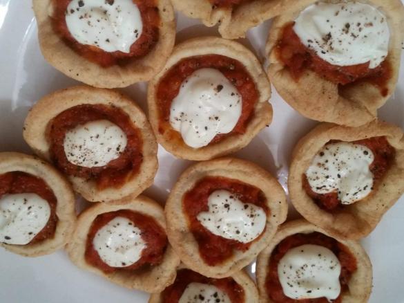 Red lentil and ricotta tarts