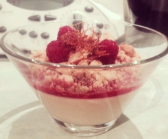 MKR White Chocolate Custard with Berry Compote & Macadamia Crumb