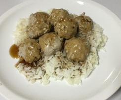 Asian Inspired Meatballs with Spicy Sauce