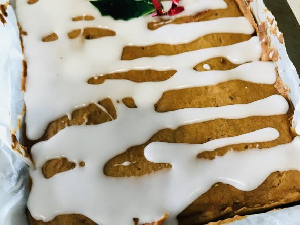 Gingerbread sweet potato slice