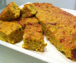 Zucchini Slice with Bacon, Carrot & Curry Powder