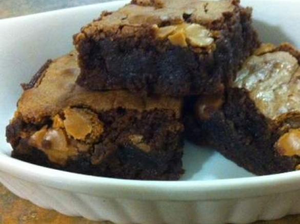 Gluten Free Salted Caramel Choc-Fudge Brownies