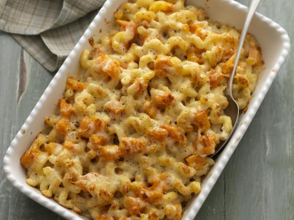 Butternut and bacon macaroni cheese