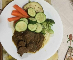 Herb Steak Braise With Steamed Vegetables