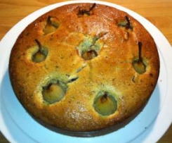 Vanilla Poached Pear & Almond Cake